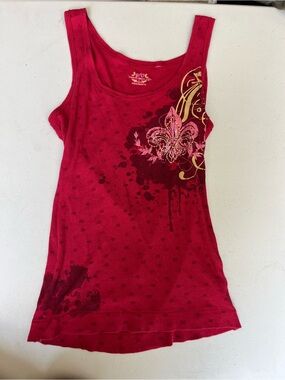 Fuchsia Tank Top with Embellished